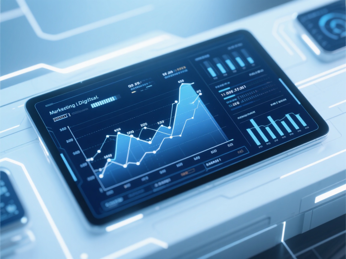 数智化营销数据分析仪表盘，展示客户数据与营销效果