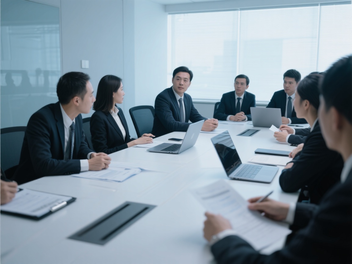 企业管理咨询背景图，展示专业团队协作场景